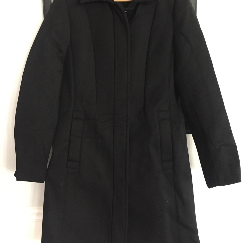 Elie Tahari black wool coat